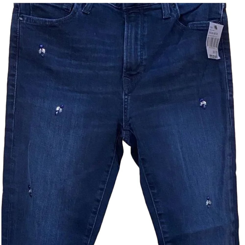MAVI Crystal Rhinestone Embellished Dark Denim Jeans - size 25